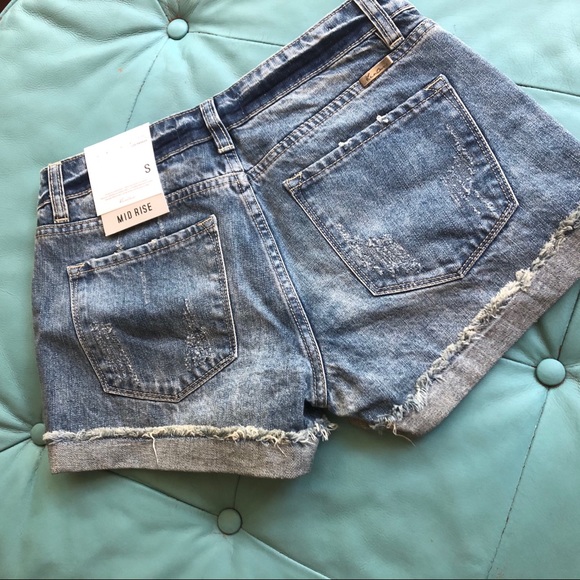 Cuffed Distressed Shorts NWT - Picture 2 of 7